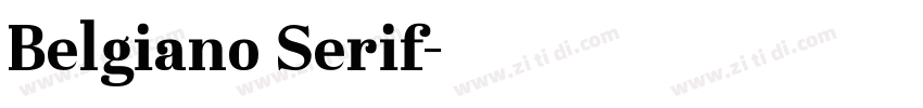 Belgiano Serif字体转换